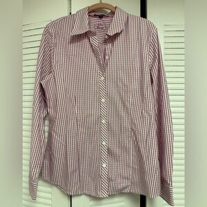 Pink and White Striped Button Down